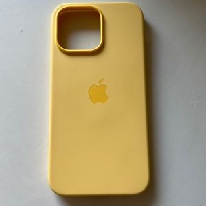 Authentic Apple silicone MagSafe iPhone 14 Pro Max case (color Sunglow)